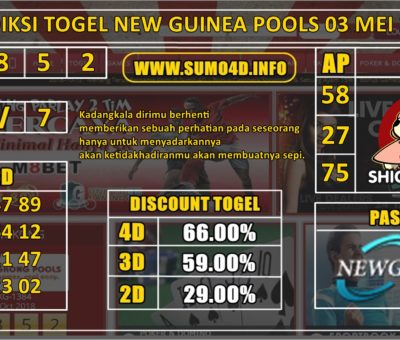 PREDIKSI TOGEL NEW GUINEA POOLS 03 MEI 2019