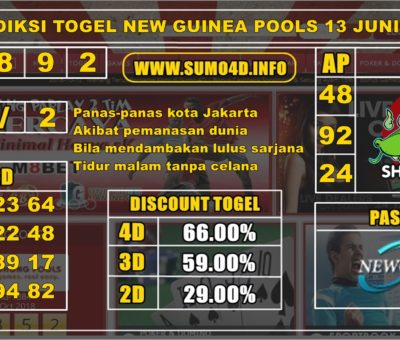 BOCORAN ANGKA NEW GUINEA POOLS 13 JUNI 2019