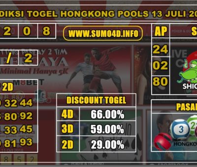 PREDIKSI TOGEL HONGKONG 13 JULI 2019