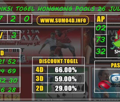 PREDIKSI TOGEL HONGKONG POOLS 26 JULI