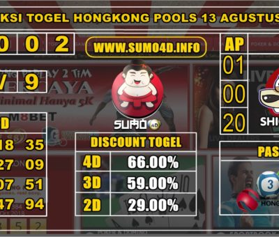 PREDIKSI TOGEL HONGKONG POOLS 13 AGUSTUS 2019