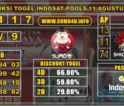 PREDIKSI TOGEL INDOSAT POOLS 11 AGUSTUS 2019