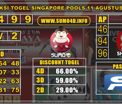 PREDIKSI TOGEL SINGAPORE POOLS 11 AGUSTUS 2019