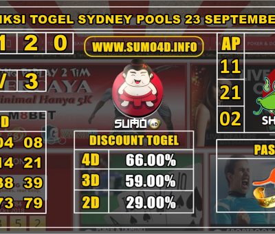 PREDIKSI TOGEL SYDNEY POOLS 23 SEPTEMBER 2019