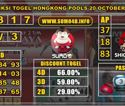 PREDIKSI TOGEL HONGKONG POOLS 20 OKTOBER 2019