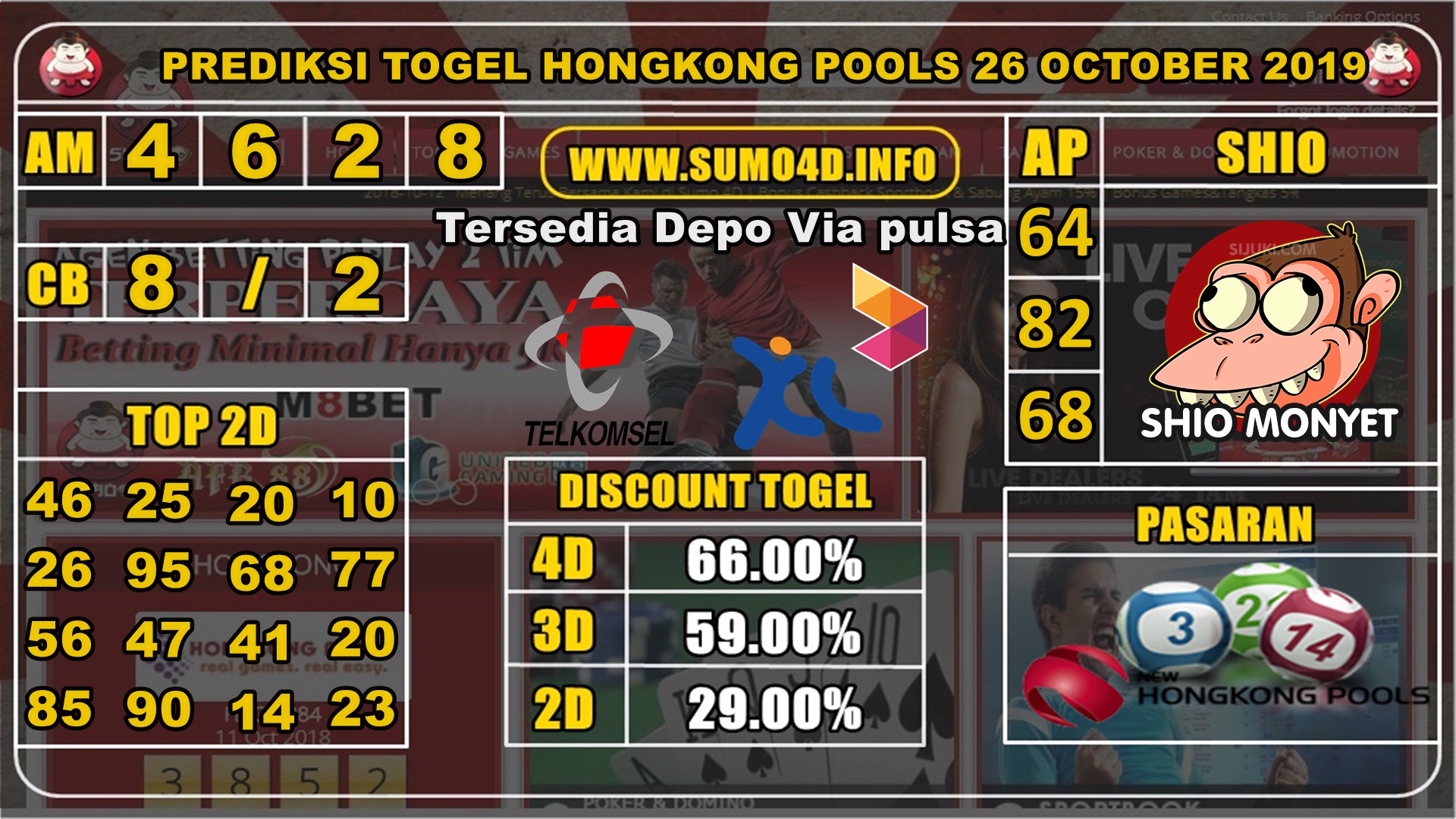 PREDIKSI TOGEL HONGKONG POOLS 26 OKTOBER 2019