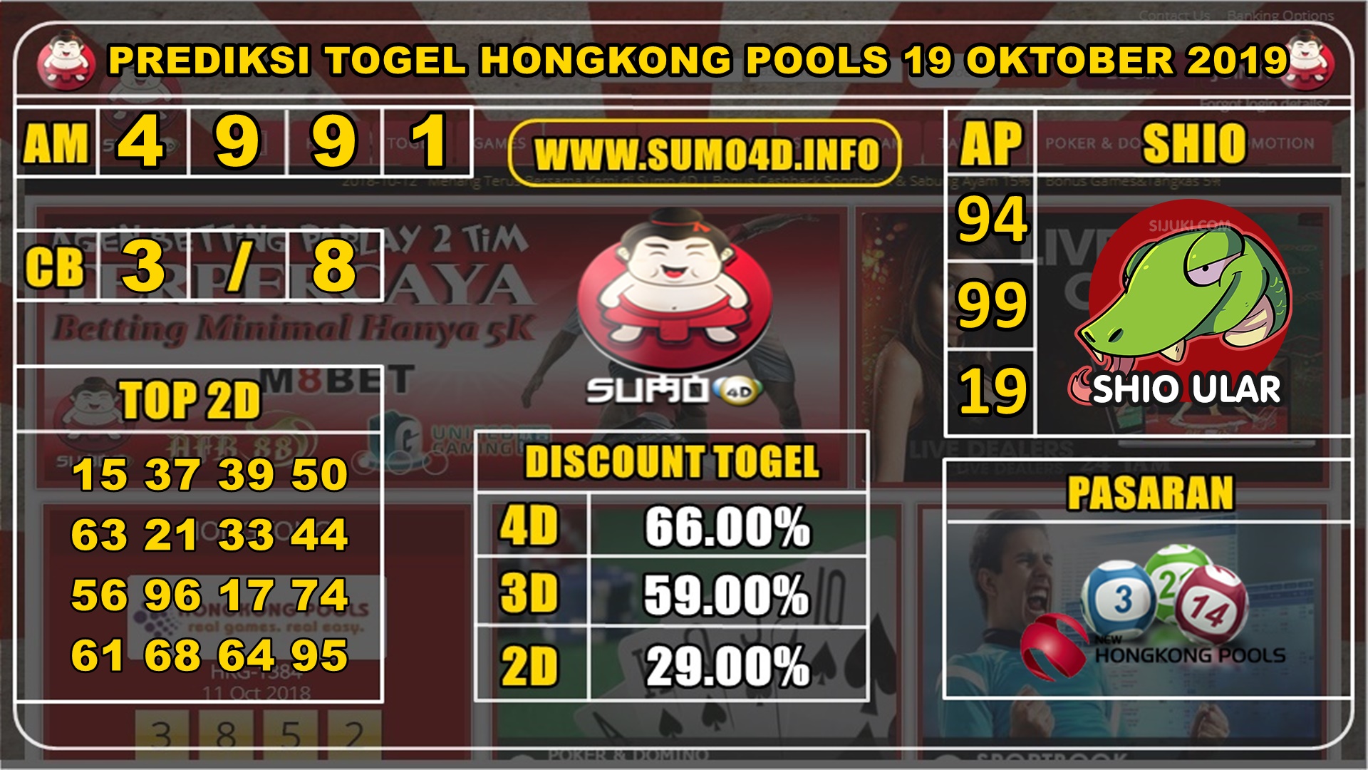 PREDIKSI TOGEL HONGKONG POOLS 18 OKTOBER 2019