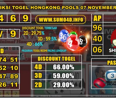 PREDIKSI TOGEL HONGKONG POOLS 07 NOVEMBER 2019