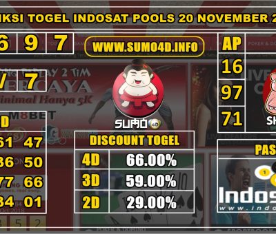 PREDIKSI TOGEL INDOSAT POOLS 20 NOVEMBER 2019