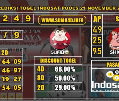 PREDIKSI TOGEL INDOSAT POOLS 21 NOVEMBER 2019