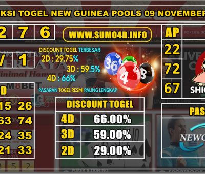PREDIKSI TOGEL NEW GUINEA POOLS 09 NOVEMBER 2019