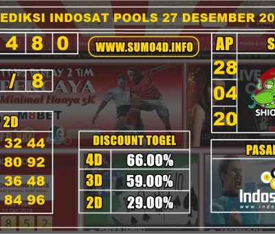 PREDIKSI INDOSAT POOLS 27 DESEMBER 2019