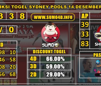 PREDIKSI TOGEL SYDNEY POOLS 14 DESEMBER 2019