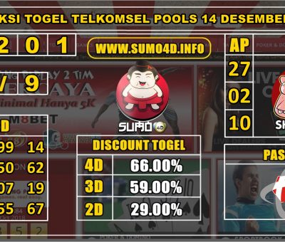 PREDIKSI TOGEL TELKOMSEL POOLS 14 DESEMBER 2019