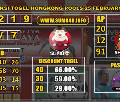 PREDIKSI TOGEL HONGKONG POOLS 25 FEBRUARY 2020