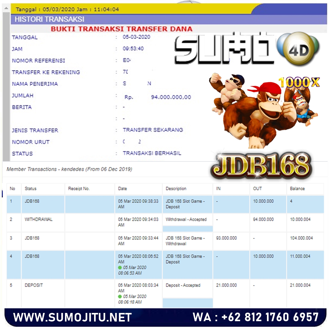 BUKTI PEMBAYARAN JACKPOT 94JUTA MEMBER SUMO4D