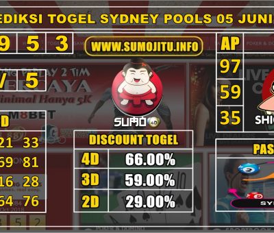 PREDIKSI TOGEL SYDNEY POOLS 05 JUNI 2020