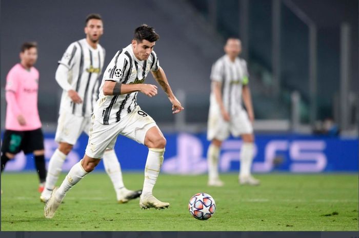 Penyerang Juventus Alvaro Morata Raja Offside pada 2020