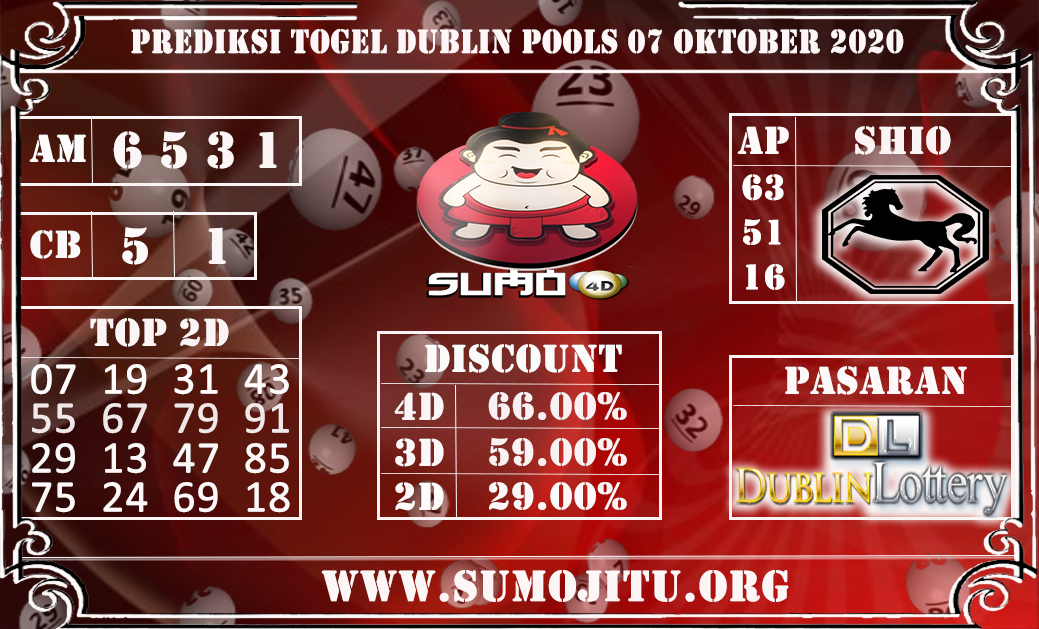 PREDIKSI TOGEL DUBLIN POOLS 07 OKTOBER 2020