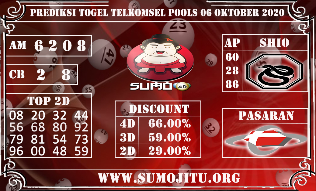 PREDIKSI TOGEL TELKOMSEL POOLS 06 OKTOBER 2020