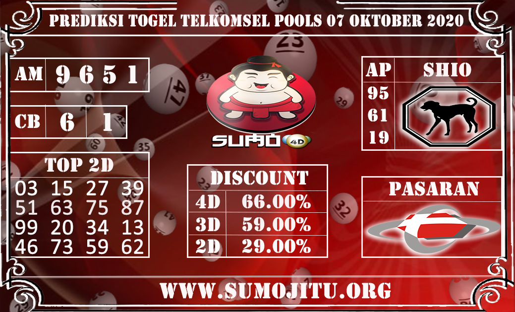 PREDIKSI TOGEL TELKOMSEL POOLS 07 OKTOBER 2020