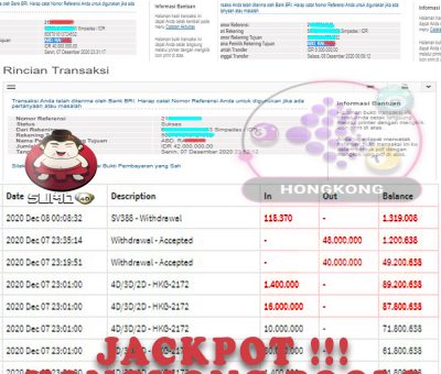 JACKPOT HONGKONG POOLS Rp 88.000.000 MEMBER SUMO4D