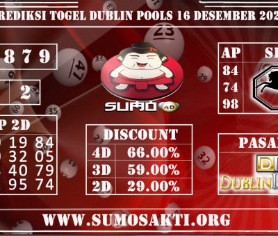 PREDIKSI TOGEL DUBLIN POOLS 16 DESEMBER 2020