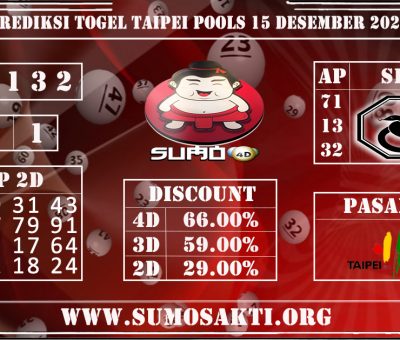 PREDIKSI TOGEL TAIPEI POOLS 15 DESEMBER 2020