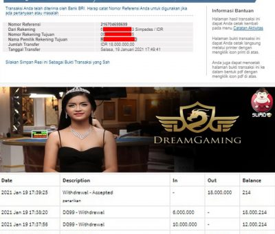 BUKTI JACKPOT LIVE CASINO Rp 18.000.000 MEMBER SUMO4D