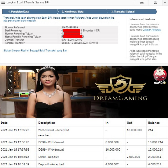 BUKTI JACKPOT LIVE CASINO Rp 18.000.000 MEMBER SUMO4D