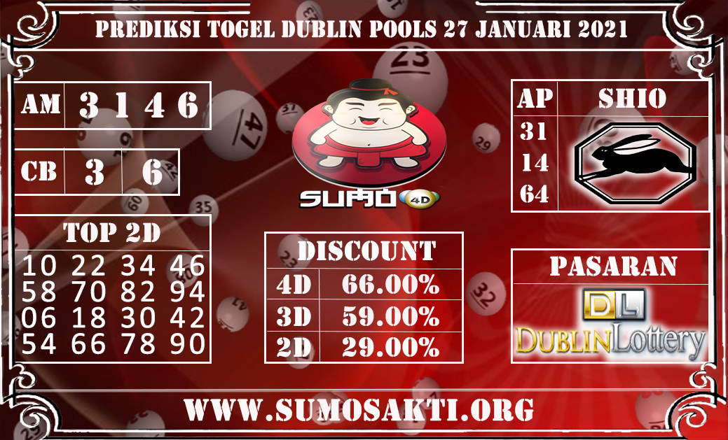 PREDIKSI TOGEL DUBLIN POOLS 27 JANUARI 2021