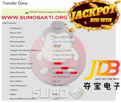 BUKTI JACKPOT SLOT GAMES Rp 14.250.000 MEMBER SUMO4D