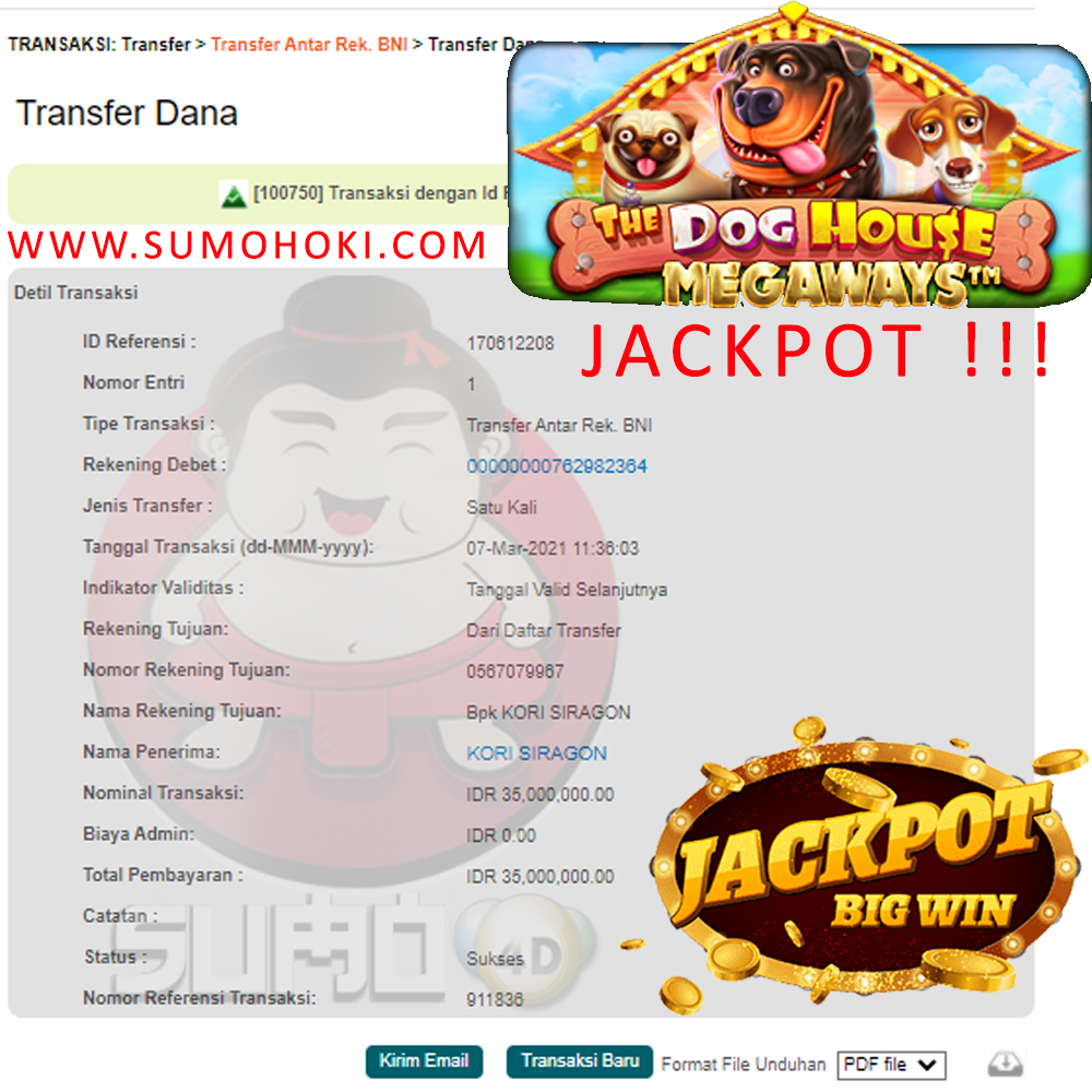 BUKTI JACKPOT SLOTGAME Rp 35.00.000 MEMBER SUMO4D