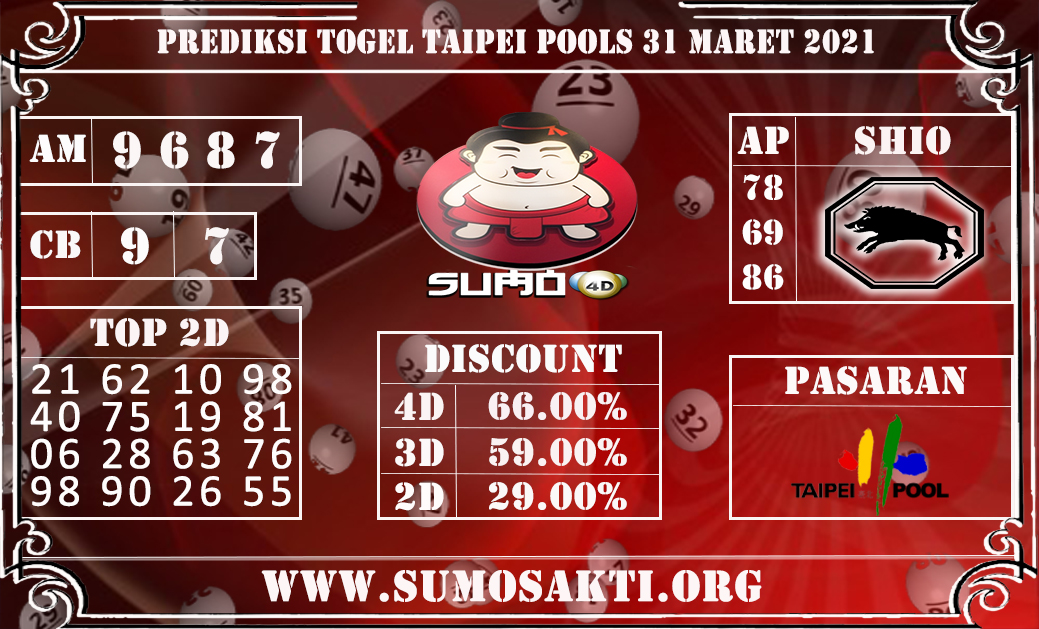 PREDIKSI TOGEL TAIPEI POOLS 31 MARET 2021