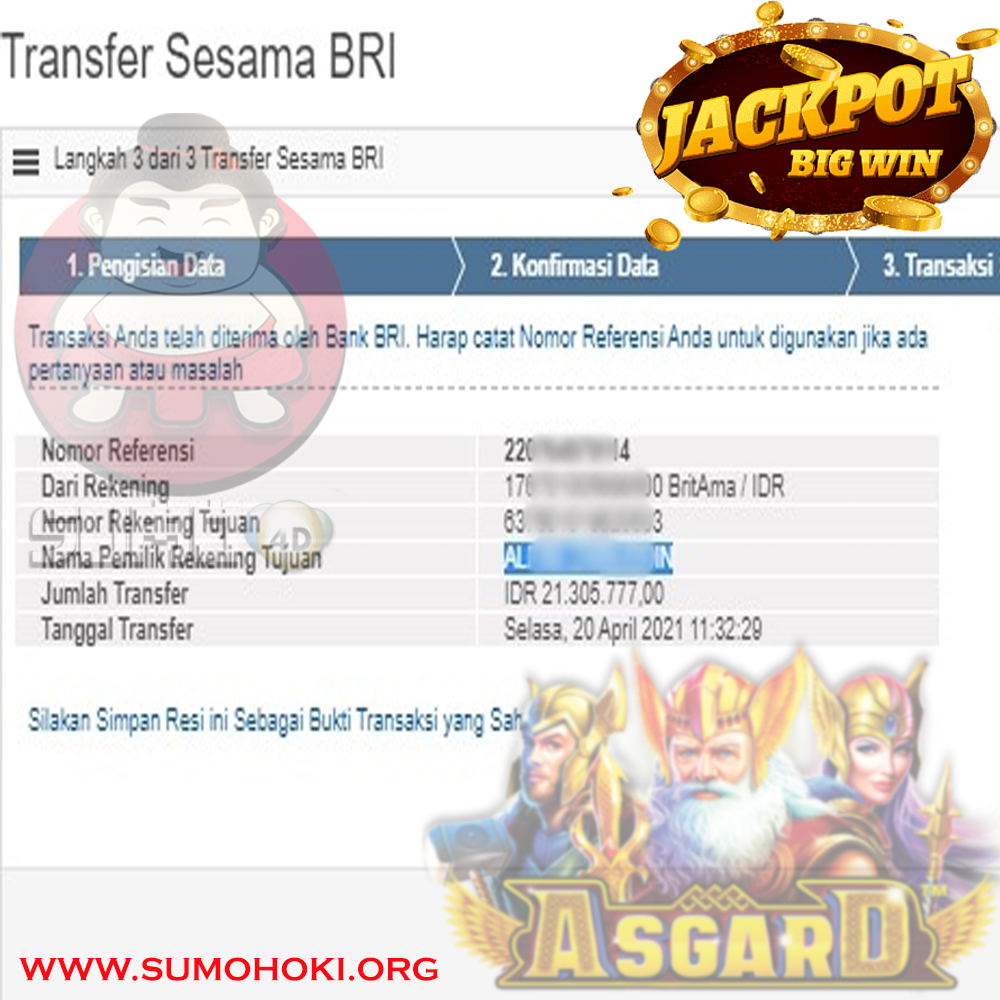 BUKTI JACKPOT SLOT GAMES Rp 21.305.777N MEMBER SUMO4D