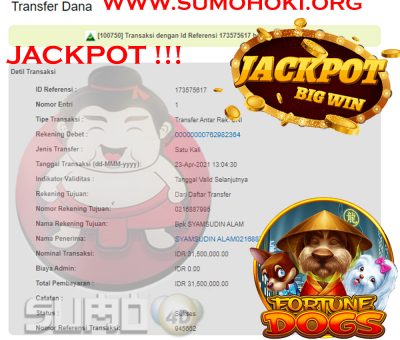 BUKTI JACKPOT SLOT GAMES Rp 31.500.000 MEMBER SUMO4D