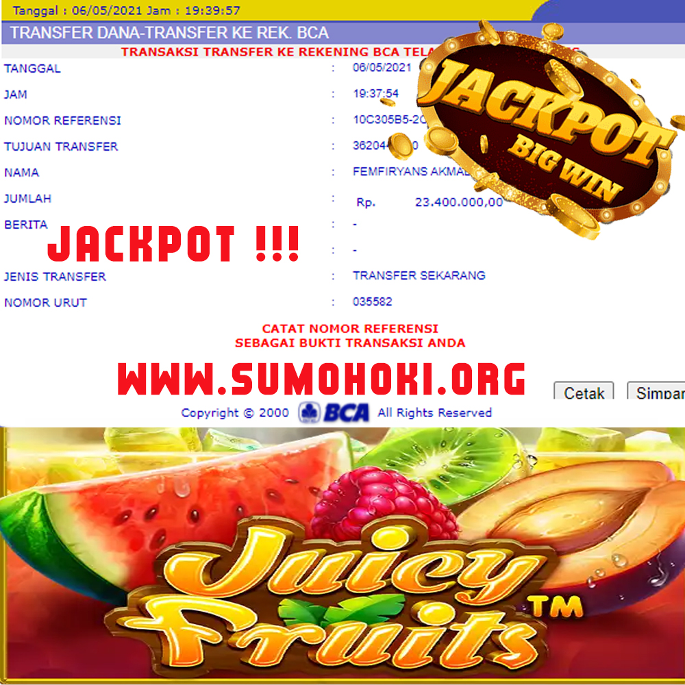 BUKTI JACKPOT SLOT GAMES Rp 23.400.000 MEMBER SUMO4D