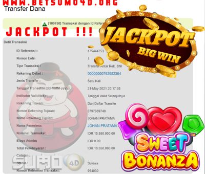 BUKTI JACKPOT SLOT GAMES Rp 18.550.000 MEMBER SUMO4D