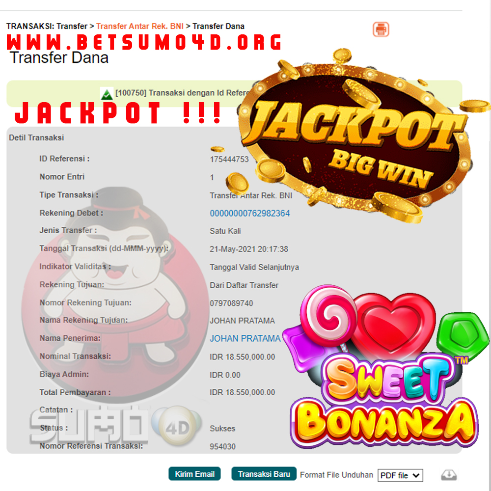 BUKTI JACKPOT SLOT GAMES Rp 18.550.000 MEMBER SUMO4D