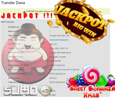 BUKTI JACKPOT SLOT GAMES Rp 24.380.000 MEMBER SUMO4D