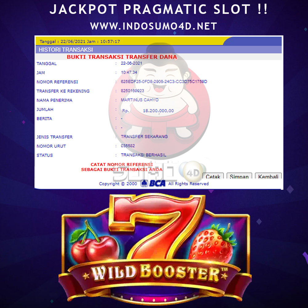 BUKTI JACKPOT SLOT GAMES Rp 18.200.000 MEMBER SUMO4D