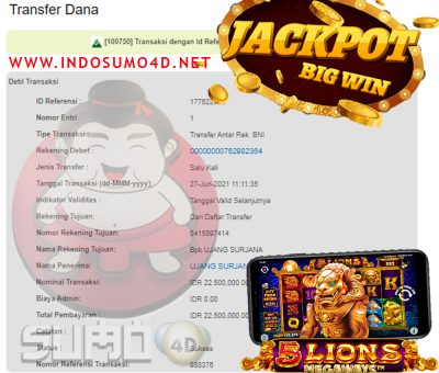 BUKTI JACKPOT SLOT GAMES Rp 22.500.000 MEMBER SUMO4D