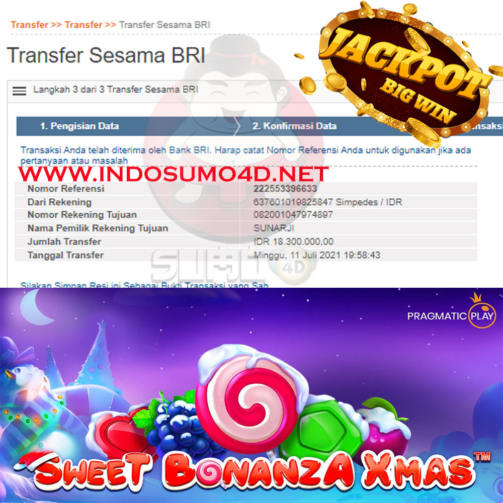 BUKTI JACKPOT SLOT GAMES Rp 18.300.000 MEMBER SUMO4D