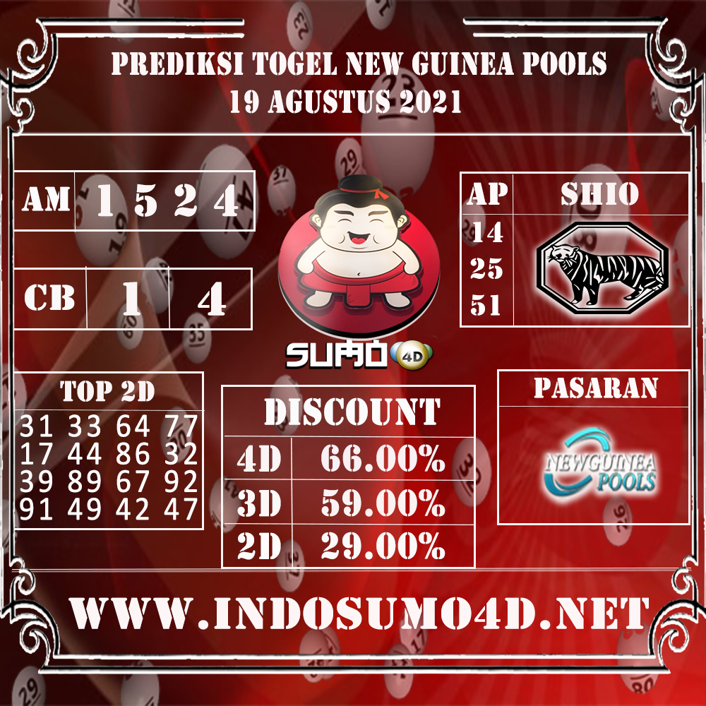 PREDIKSI TOGEL NEW GUINEA POOLS 19 AGUSTUS 2021