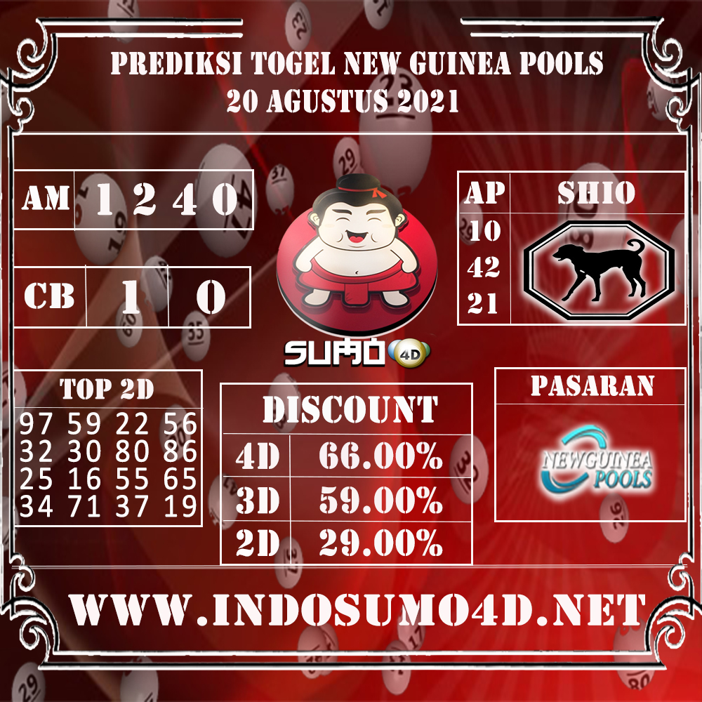 PREDIKSI TOGEL NEW GUINEA POOLS 20 AGUSTUS 2021