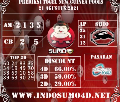 PREDIKSI TOGEL NEW GUINEA POOLS 21 AGUSTUS 2021