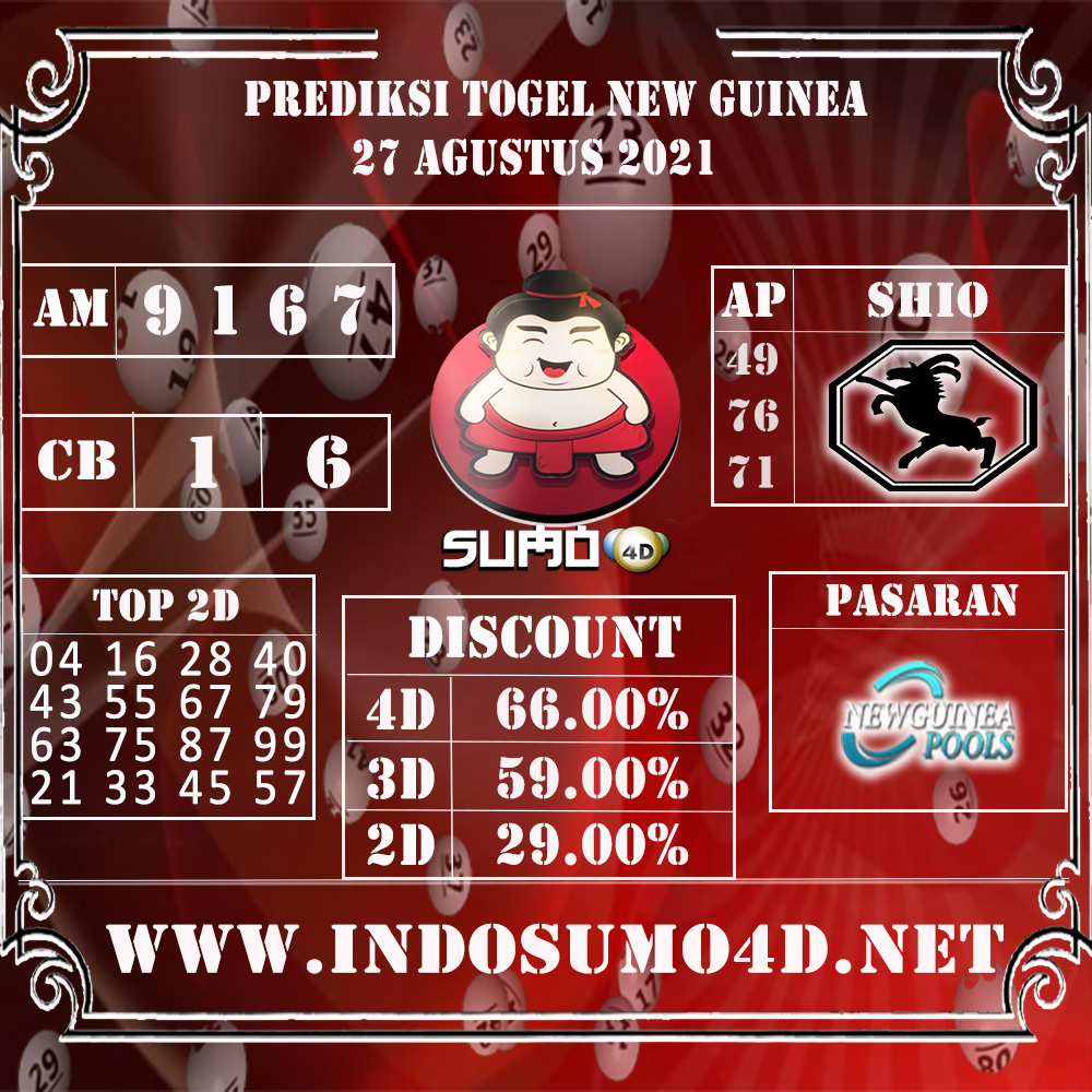 PREDIKSI TOGEL NEW GUINEA POOLS 27 AGUSTUS 2021