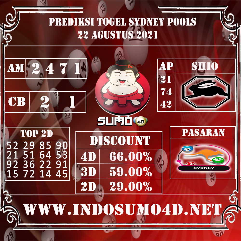 PREDIKSI TOGEL SYDNEY POOLS 22 AGUSTUS 2021