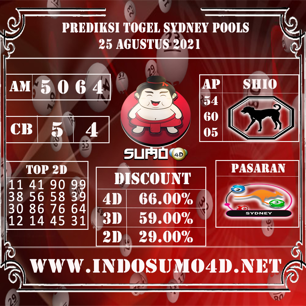 PREDIKSI TOGEL SYDNEY POOLS 25 AGUSTUS 2021