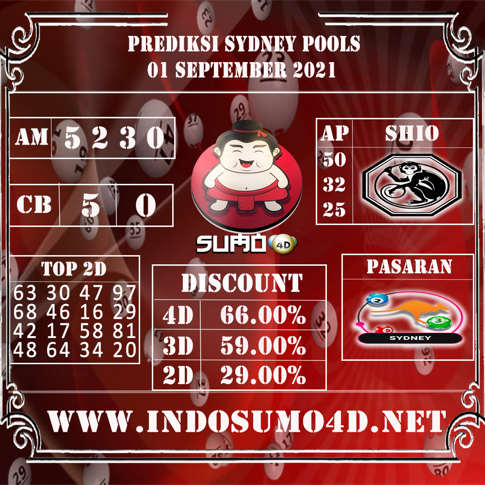 PREDIKSI TOGEL SYDNEY POOLS 01 SEPTEMBER 2021